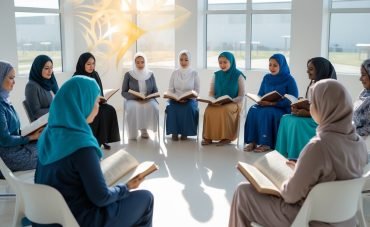 People participating in a spiritual Na